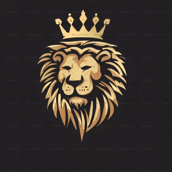 Majestätischer Löwe und Krone
